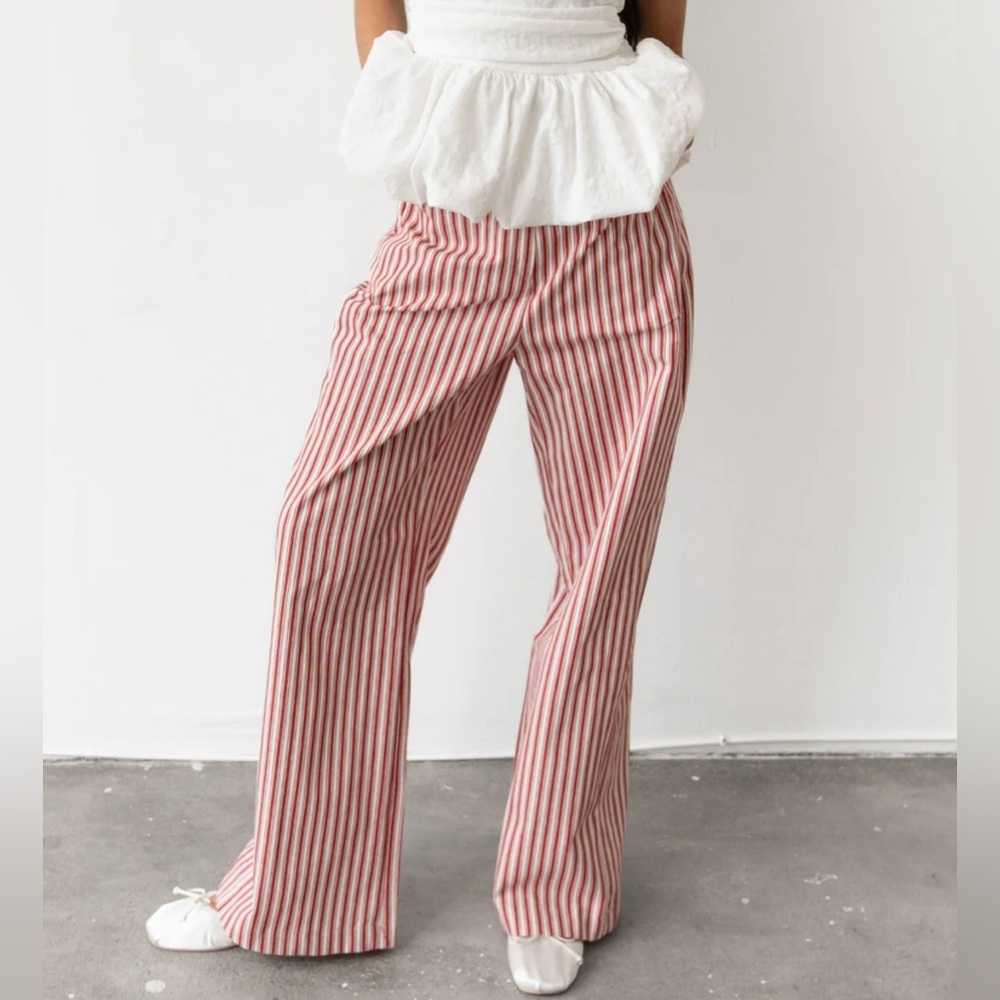 Straight Leg Stripped Pants